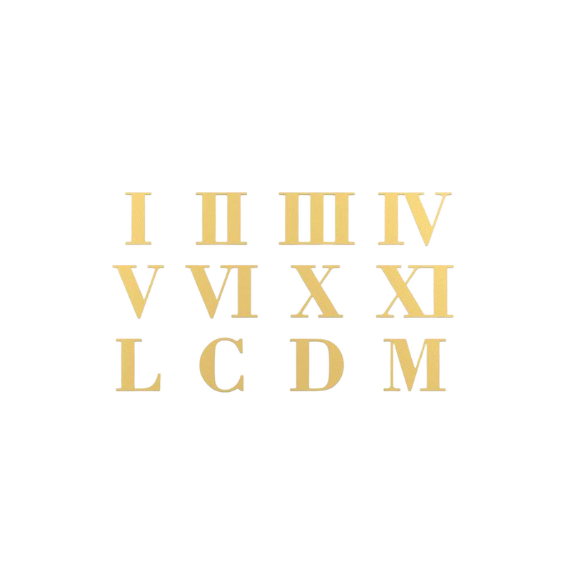 Brass Letters - Roman Numbers