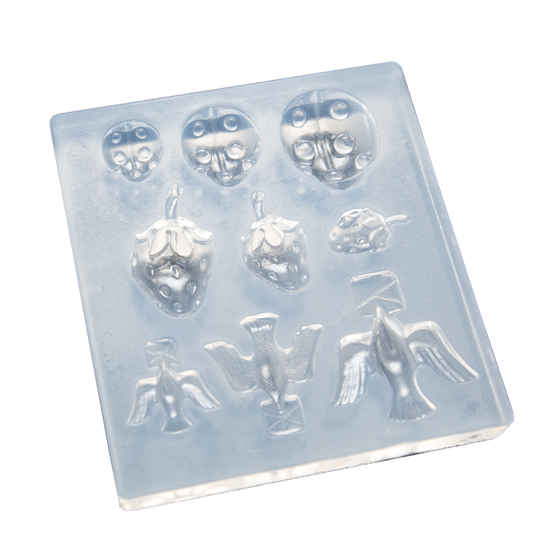 Silicone Mould - Bugs, Berries and Birds