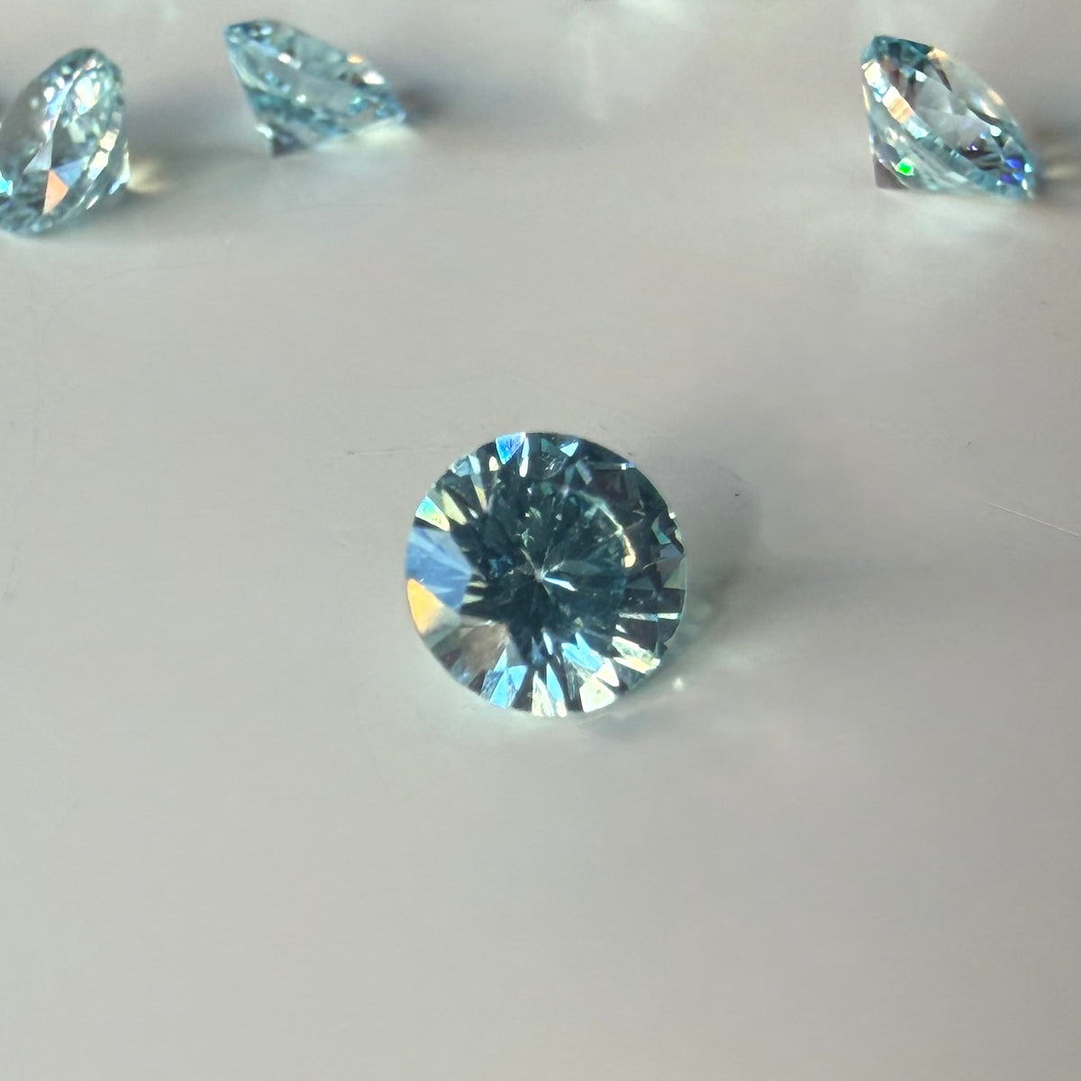 Lab Created Gemstone - Blue Topaz Round 4mm (Non-fireable)