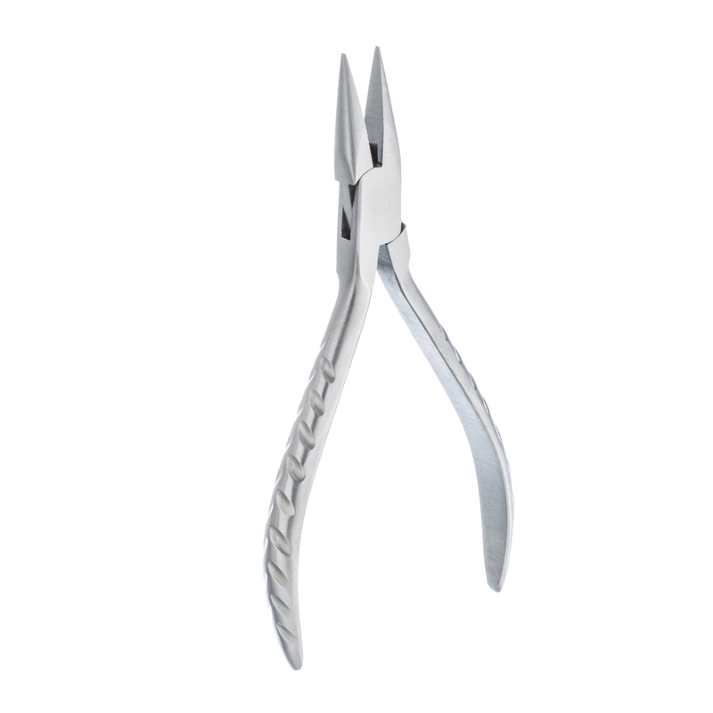 Stainless steel tweezers.
