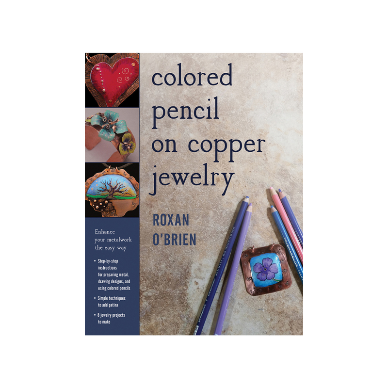 Colored Pencil on Copper Jewelry by Roxan O'Brien
