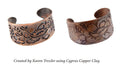 Use to cut out or emboss! Example of template as a cuff.