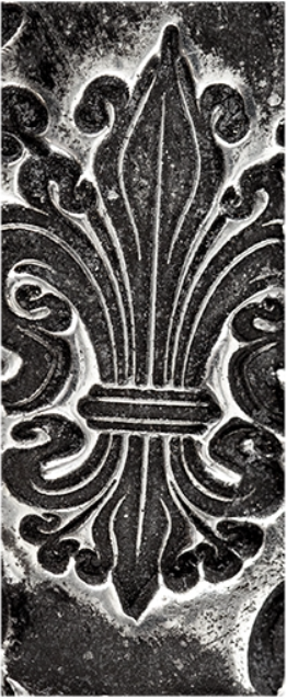 Texture in fired silver clay.
