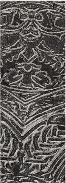 Texture in fired silver clay.