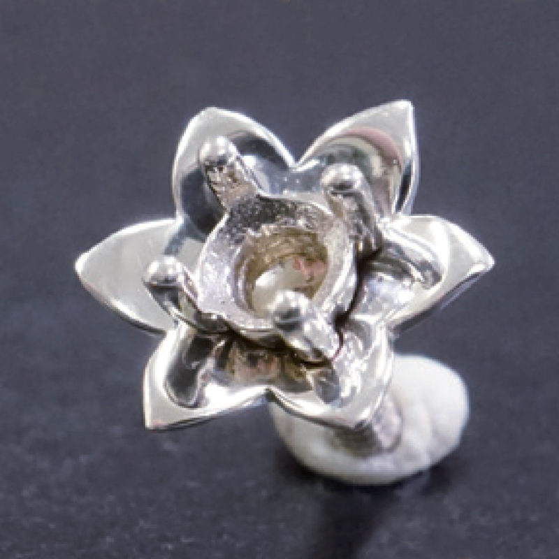 Sterling Silver Flower Prong - LILY - 3mm
