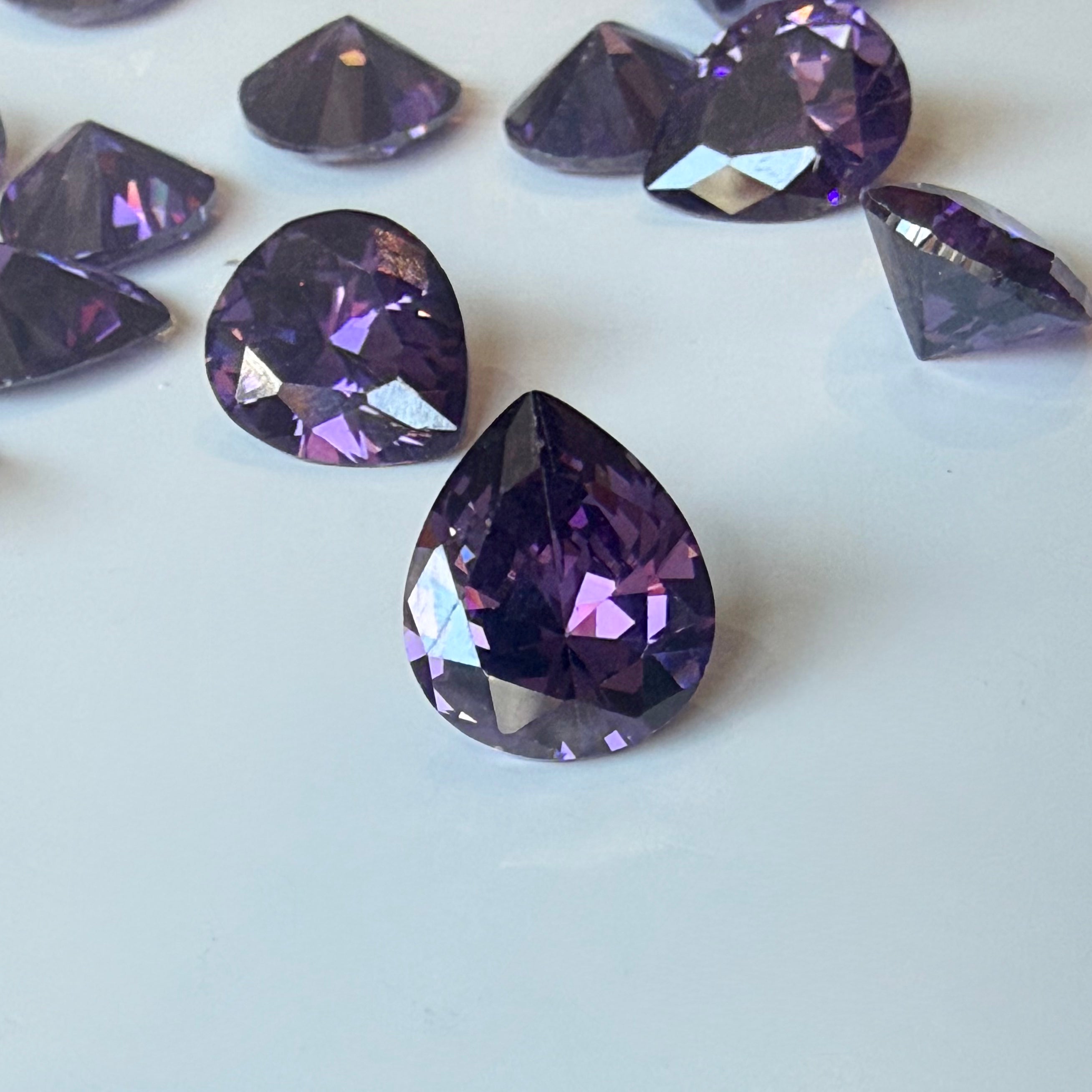 Lab Created Gemstone - Amethyst Pear