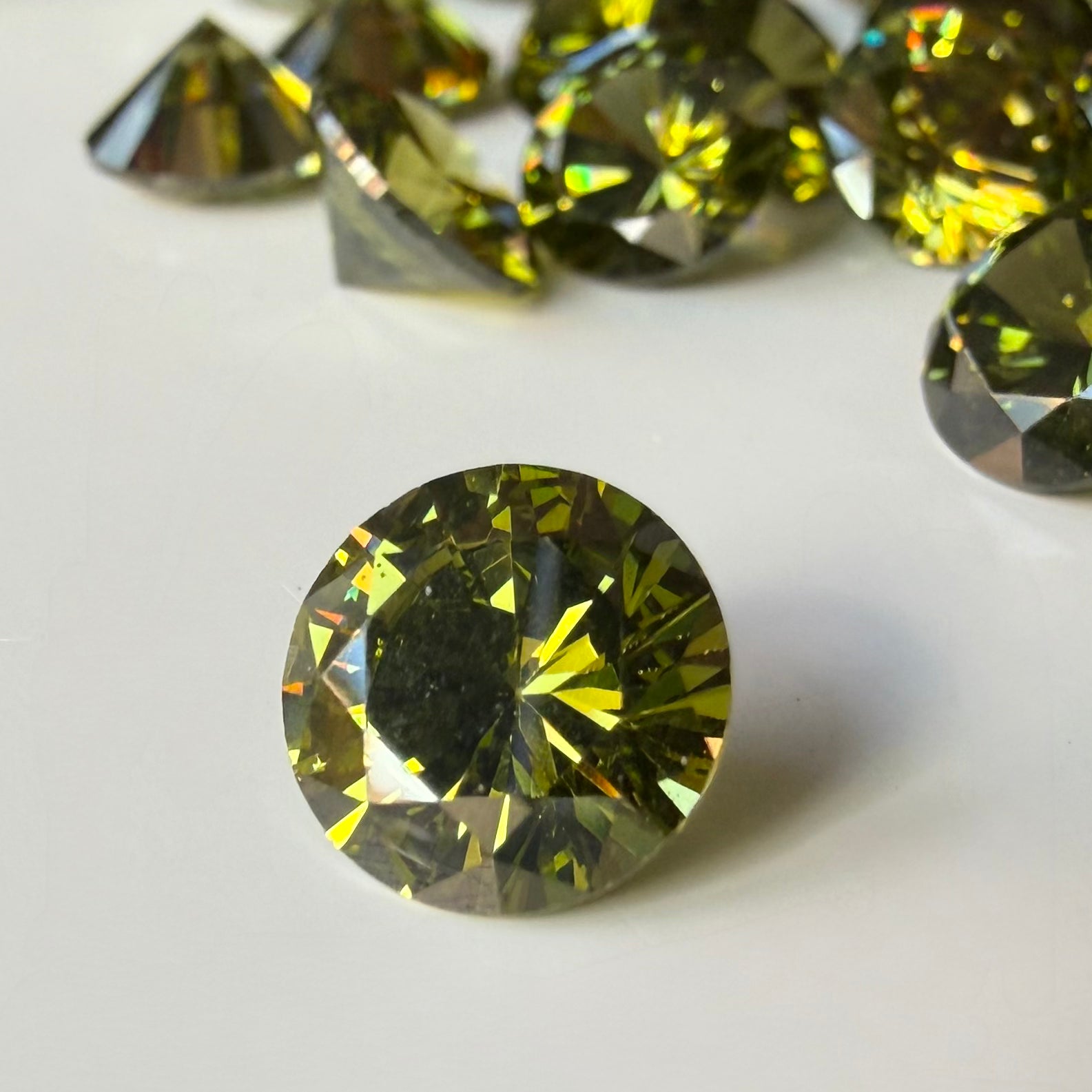 Lab Created Gemstone - Peridot Round