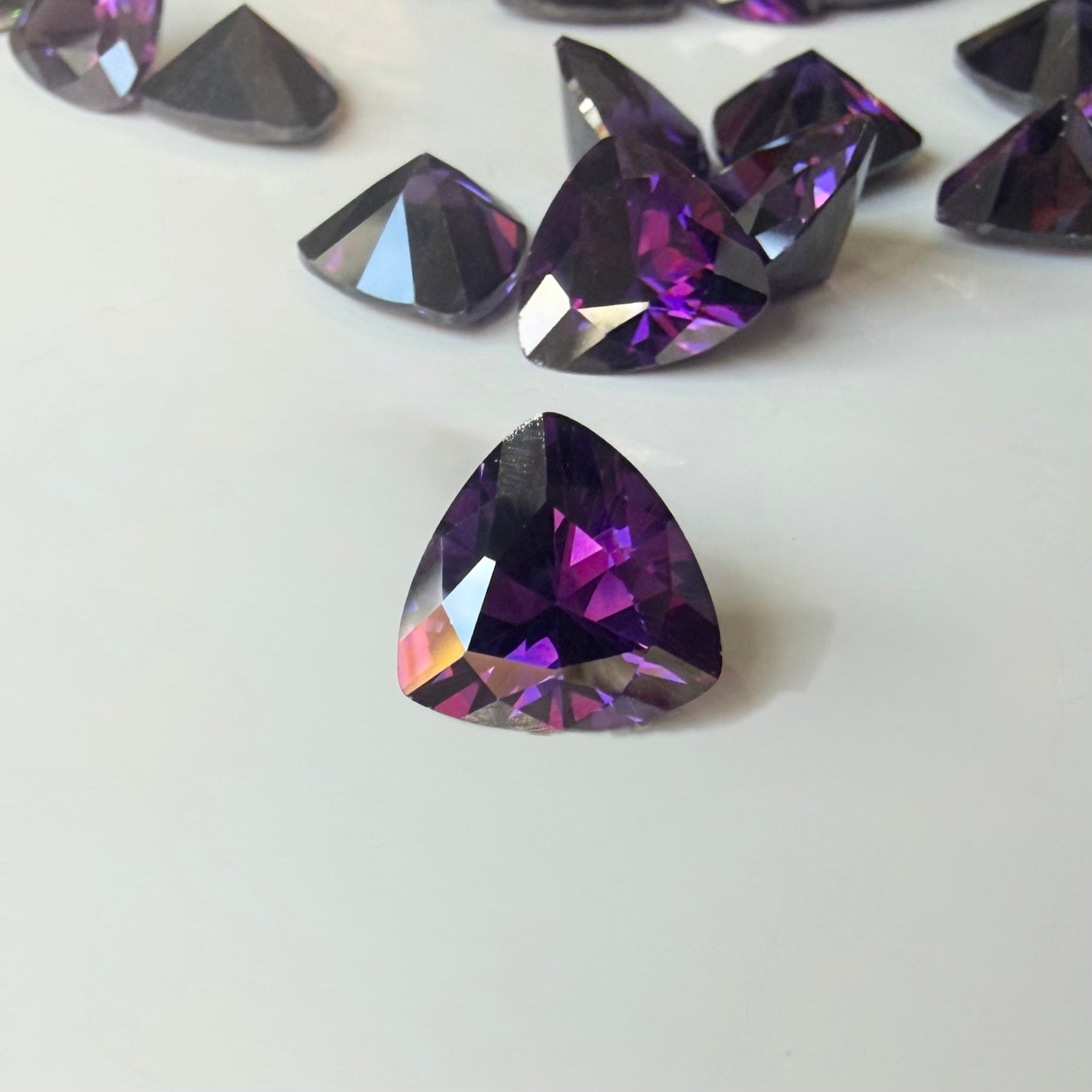 Lab Created Gemstone - Trillion Amethyst