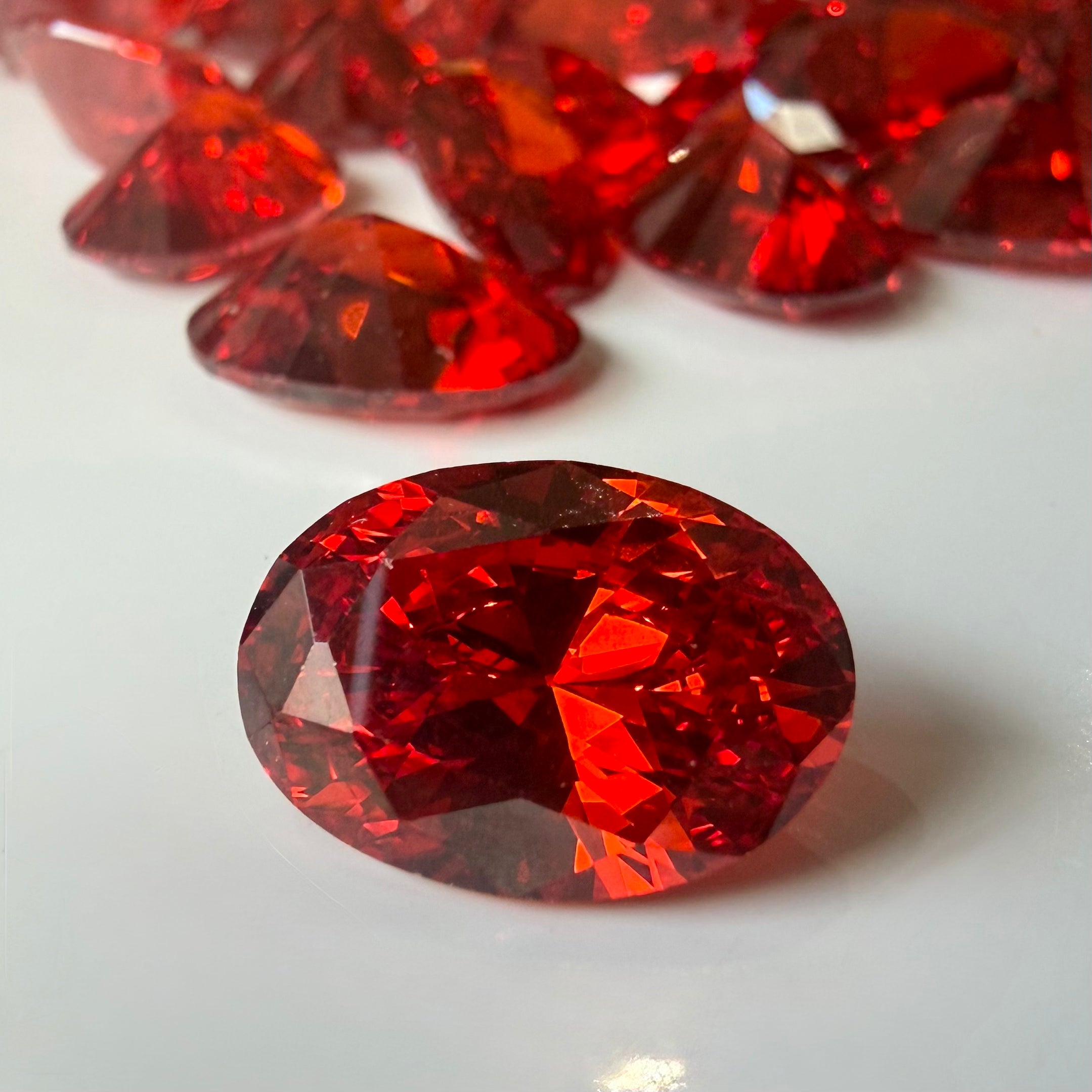 Lab Created Gemstone - Garnet Oval