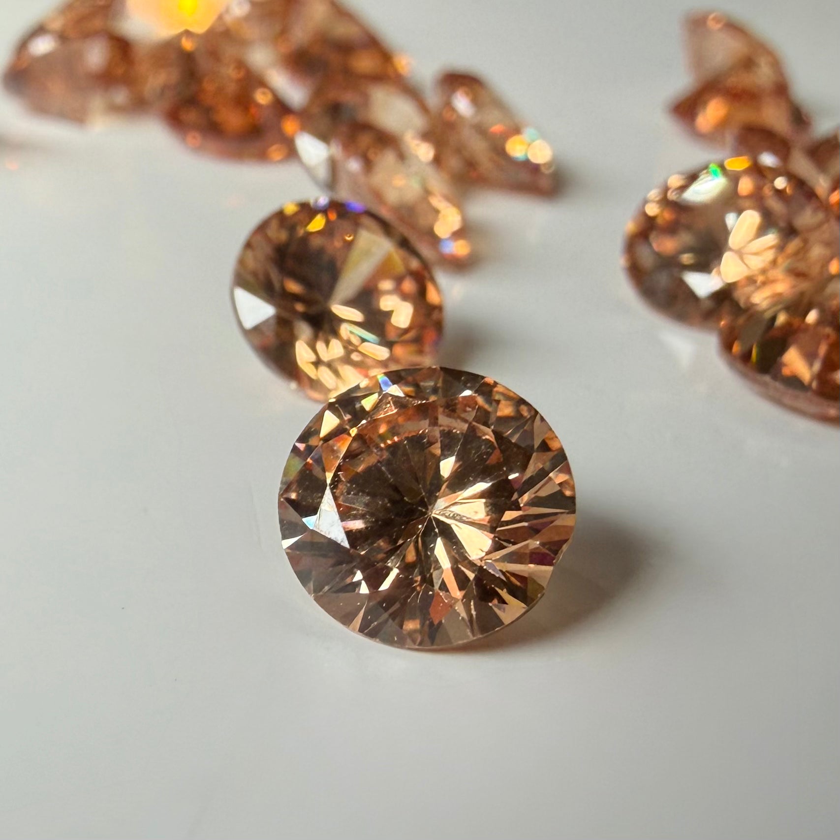 Lab Created Gemstone - Champagne Round