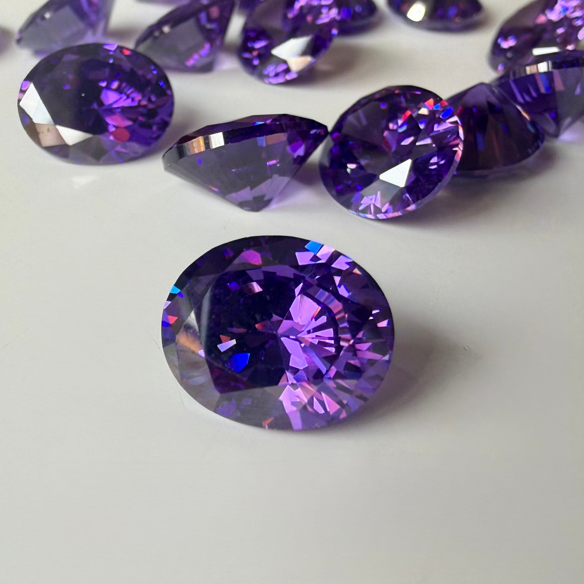 Lab Created Gemstone - Violet Oval