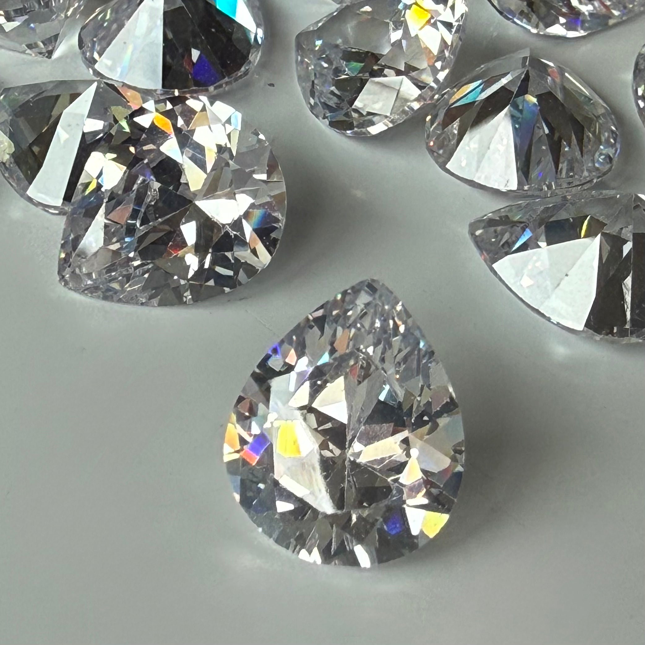 Lab Created Gemstone - White Pear