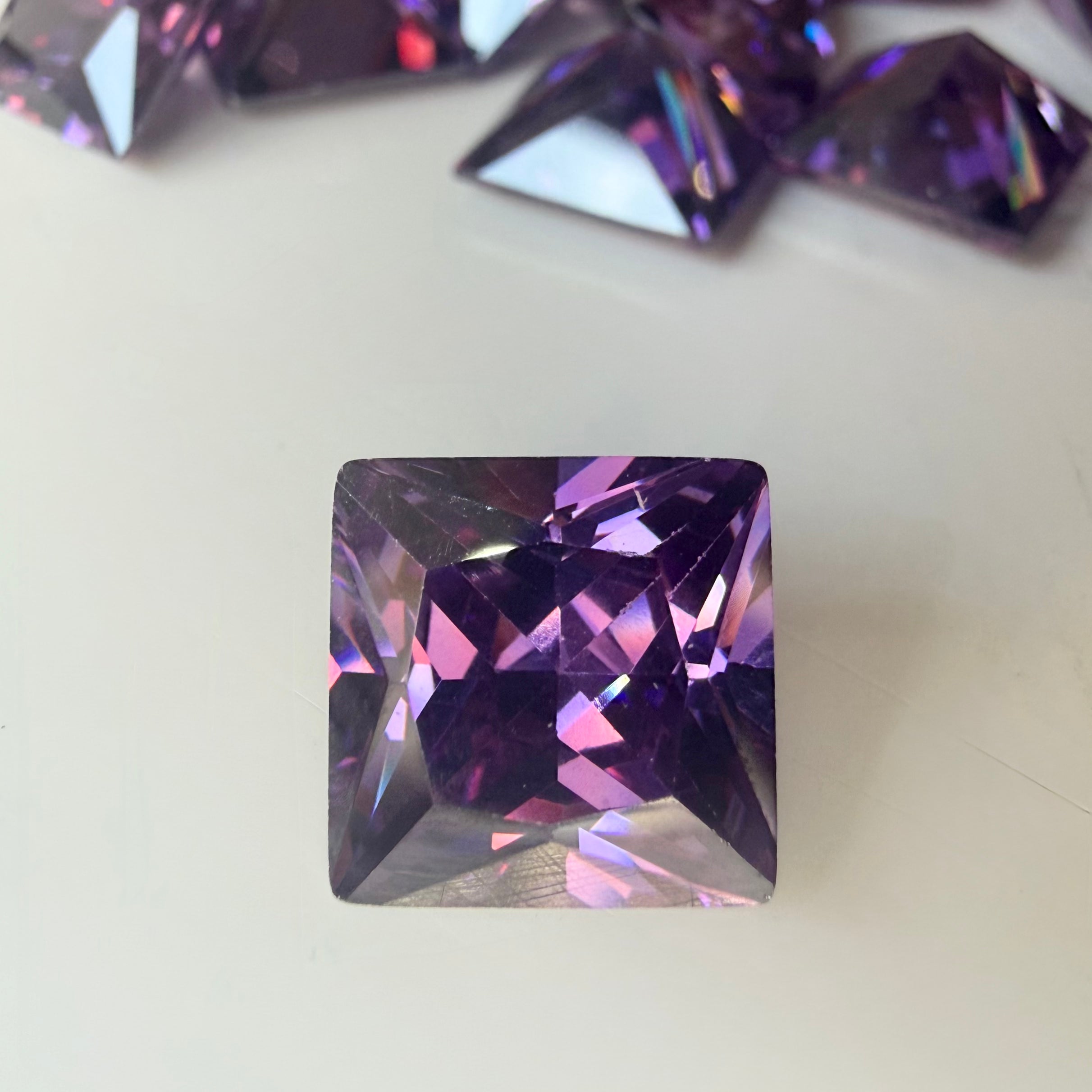 Lab Created Gemstone - Amethyst Square