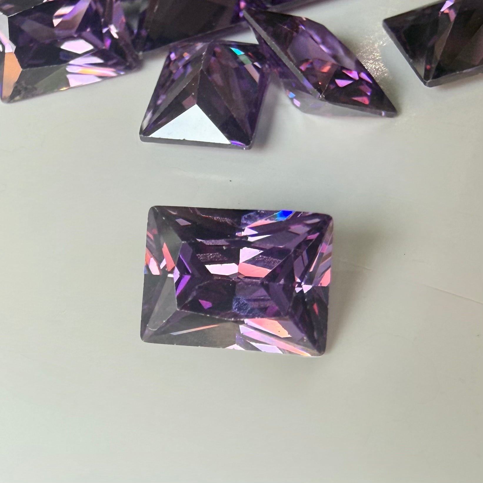 Lab Created Gemstone - Amethyst Baguette