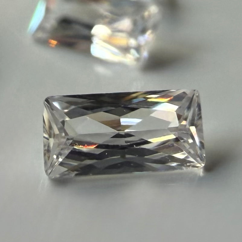 Lab Created Gemstone - White Baguette