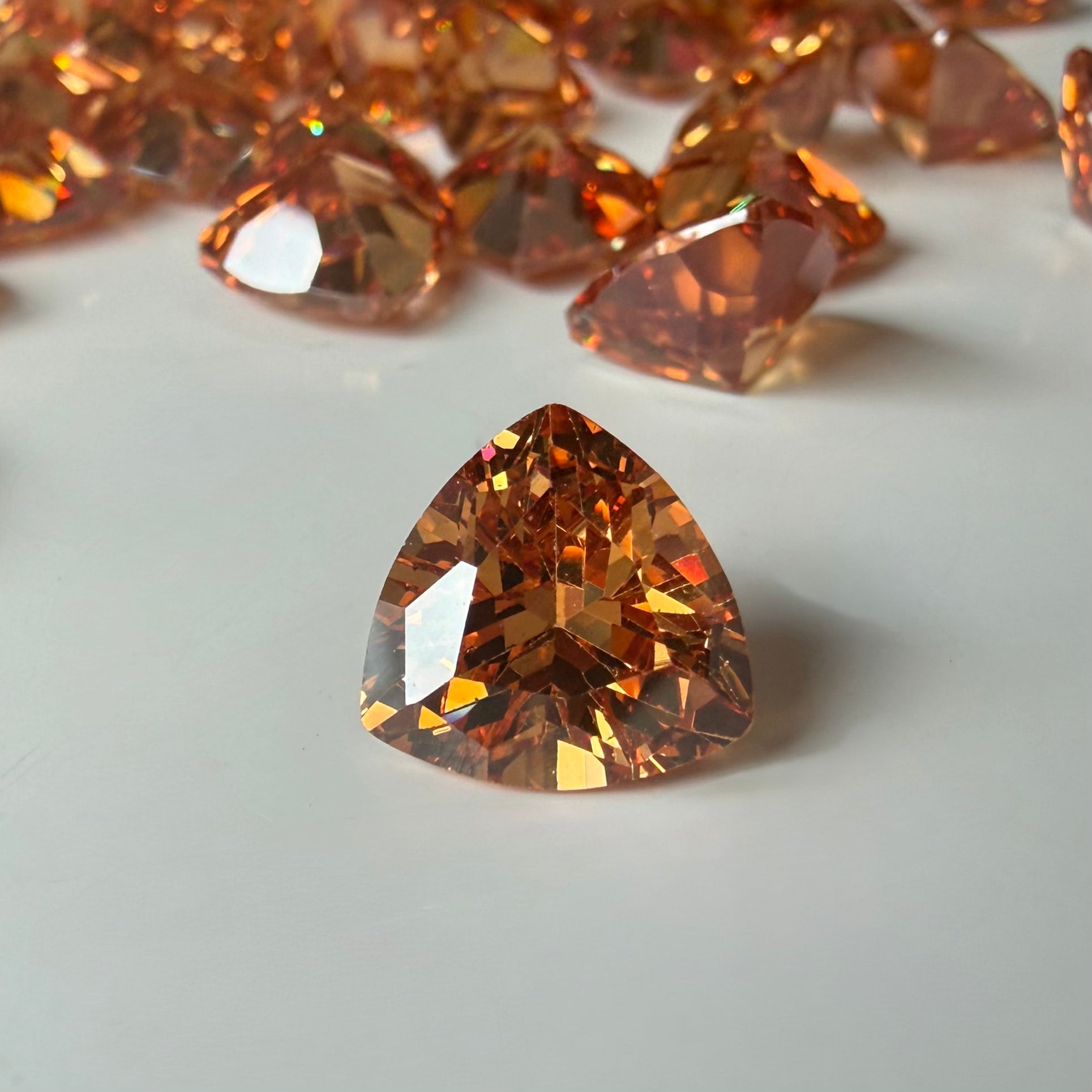Lab Created Gemstone - Trillion Champagne