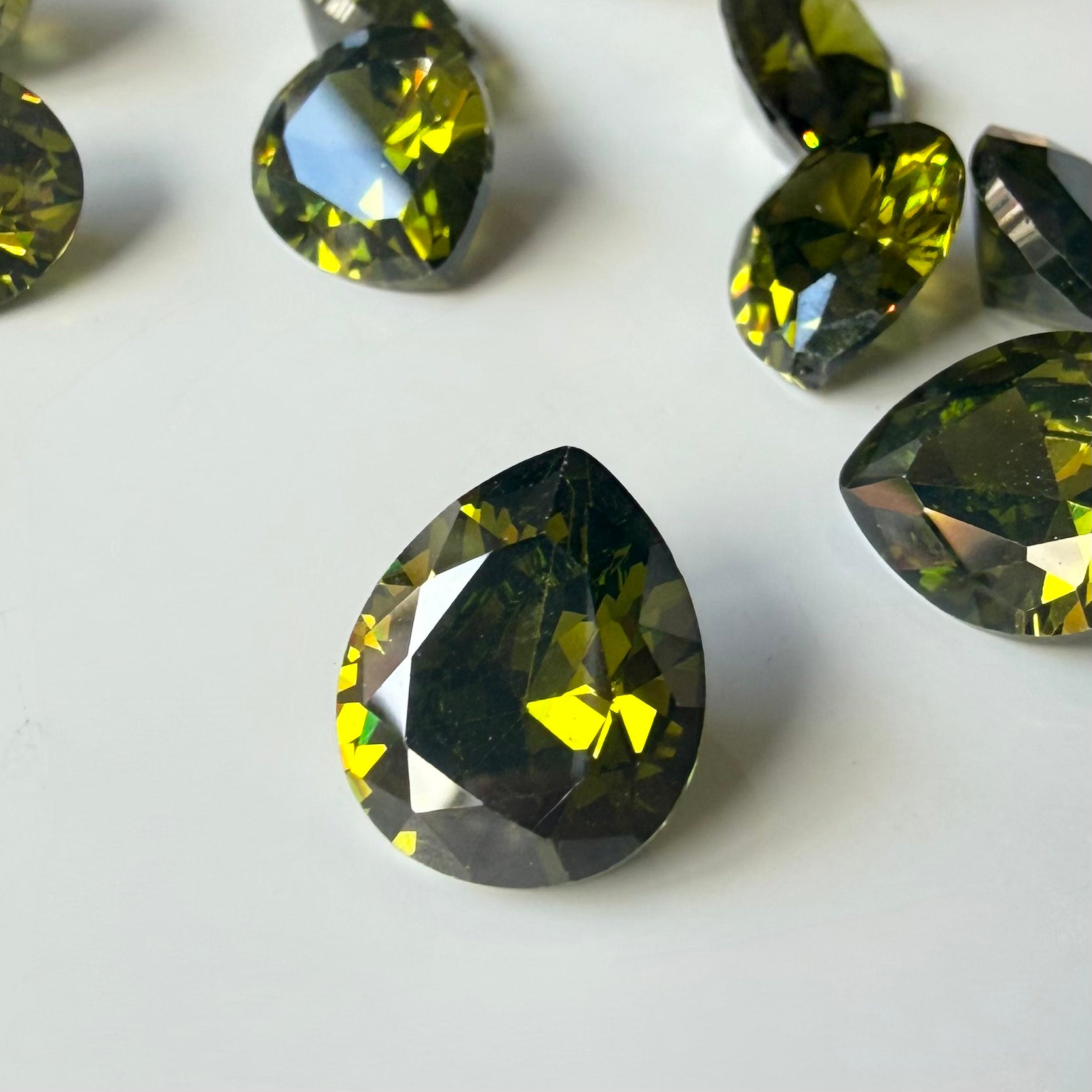 Lab Created Gemstone - Peridot Pear