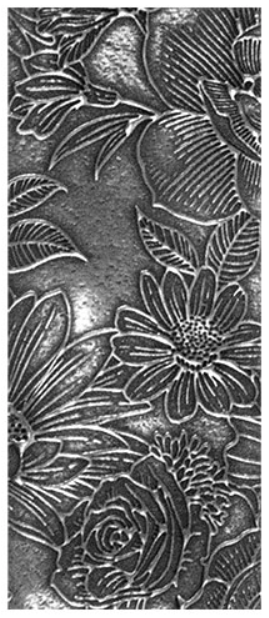Example of Grandma's Garden in silver clay.
