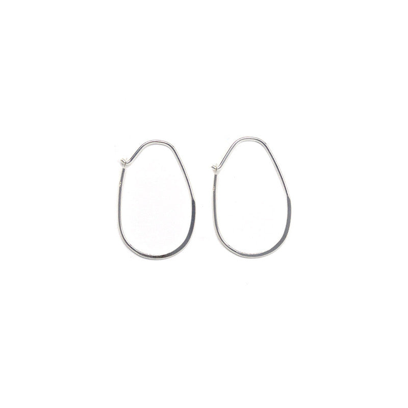 Sterling Silver Oval Earwire - 1 Pair