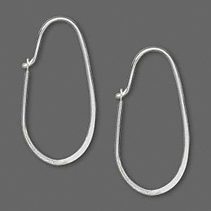 Sterling Silver Oval Earwire - 1 Pair