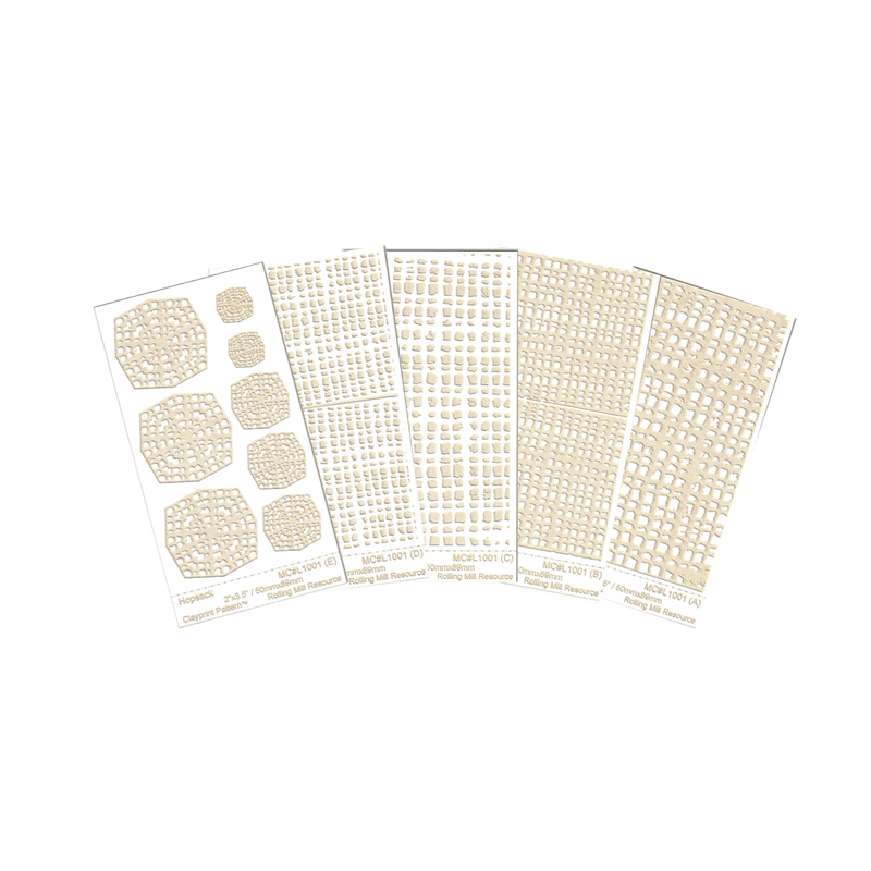 RMR Laser Texture Paper - Hopsack Collection (Set of 5)  - 50 x 89mm