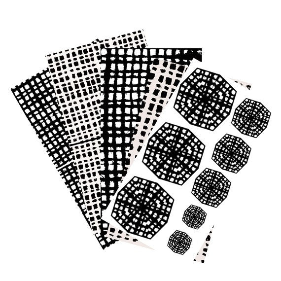 RMR Laser Texture Paper - Hopsack Collection (Set of 5)  - 50 x 89mm