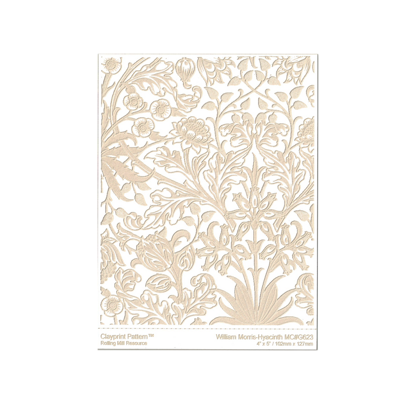 RMR Laser Texture Paper - William Morris Hyacinth - 102 x 127mm