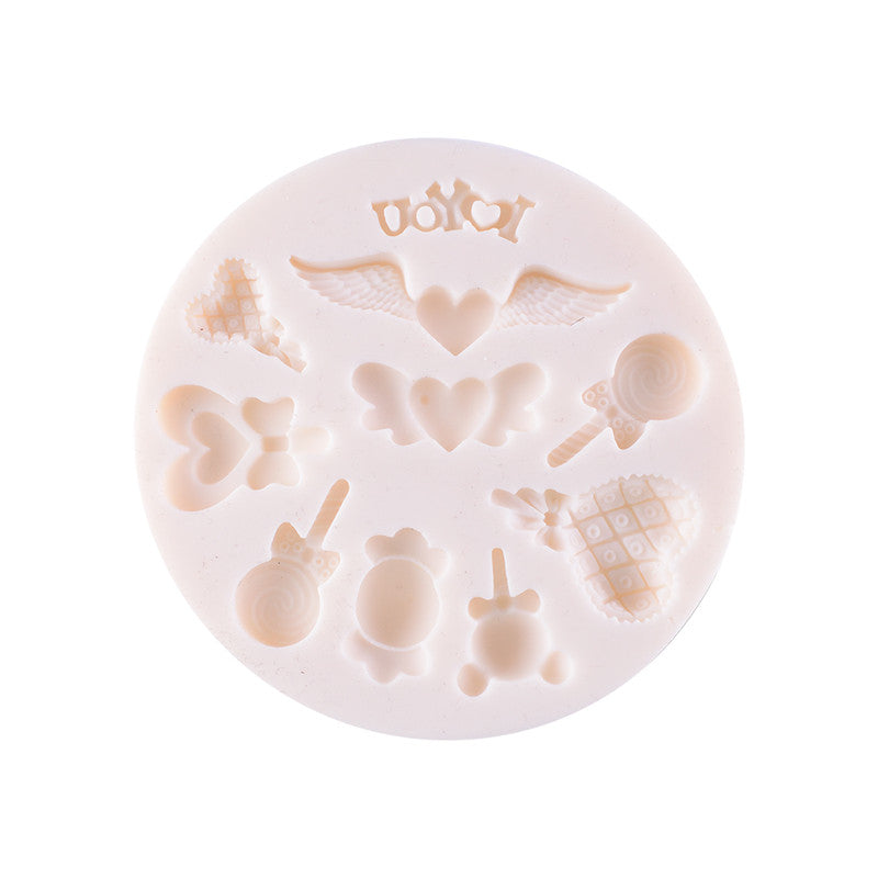 Silicone Mould - Heart & Candy 10 Kinds