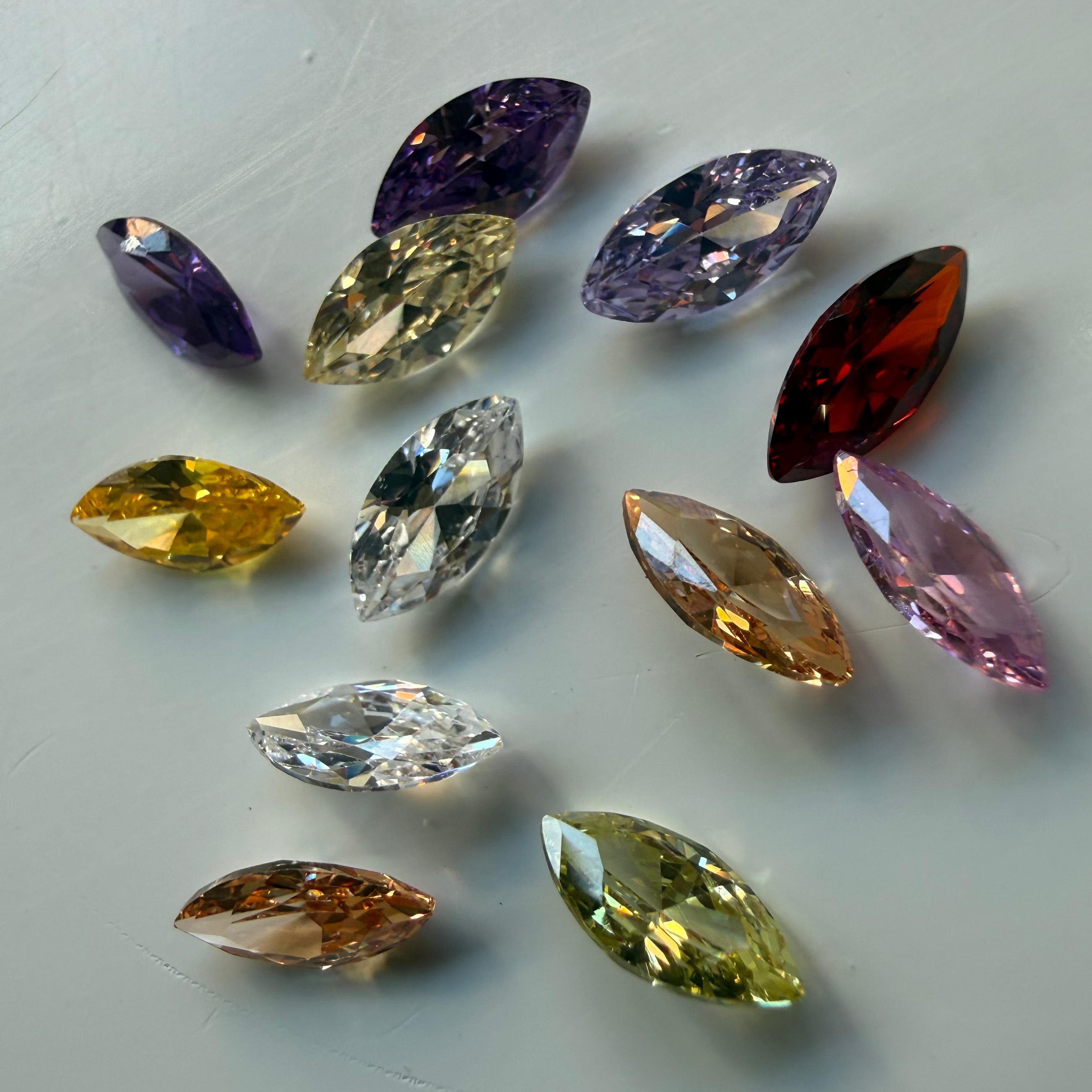 Lab Created Gempack - Marquise Mixed Colours (12 stones)
