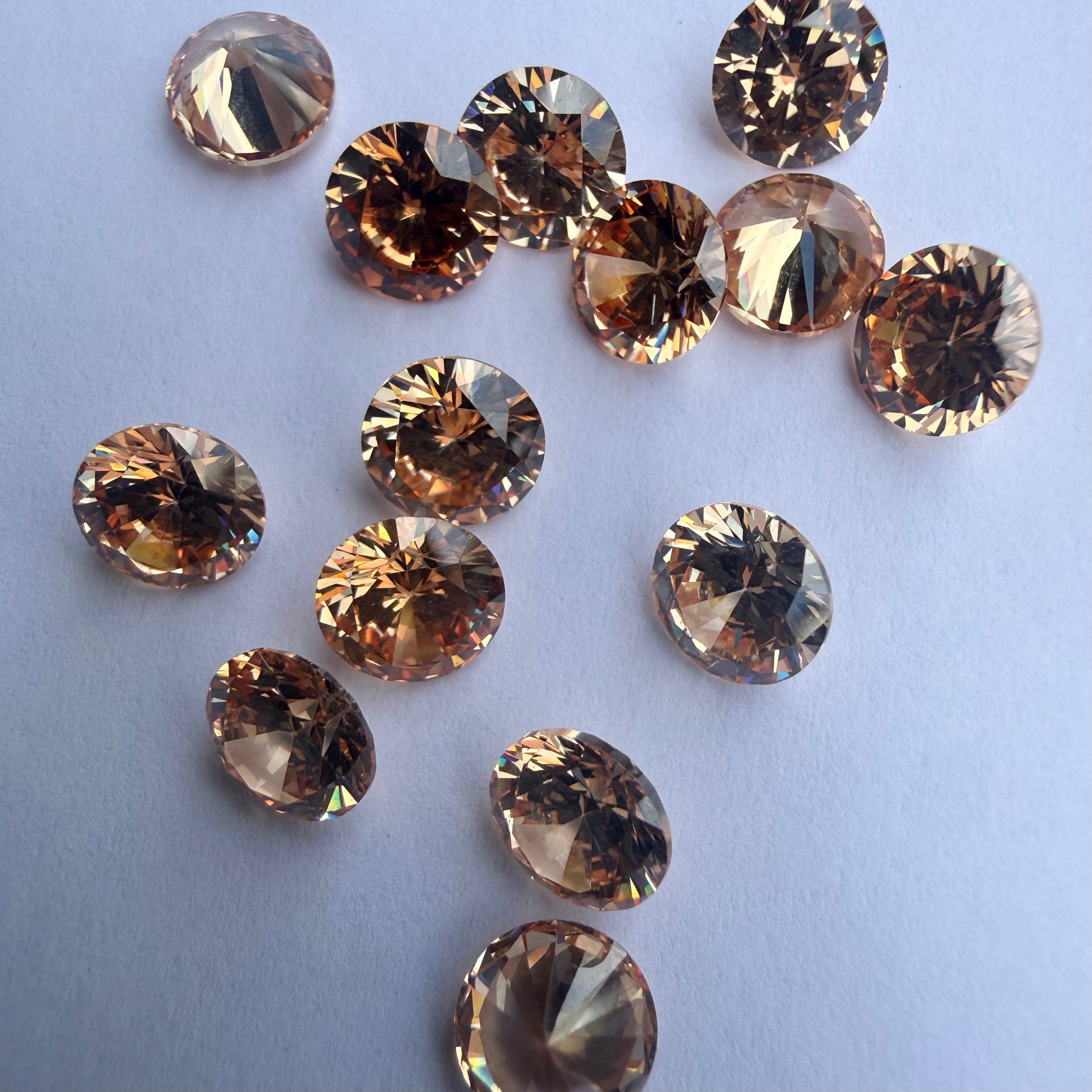 Lab Created Gemstone - Champagne Round