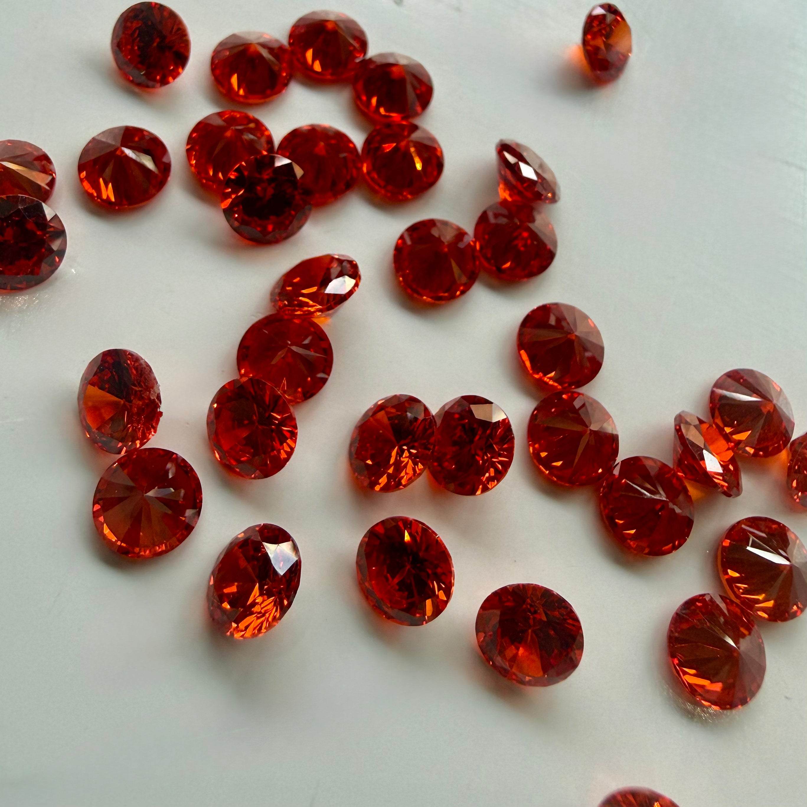 Lab Created Gemstone - Garnet Round