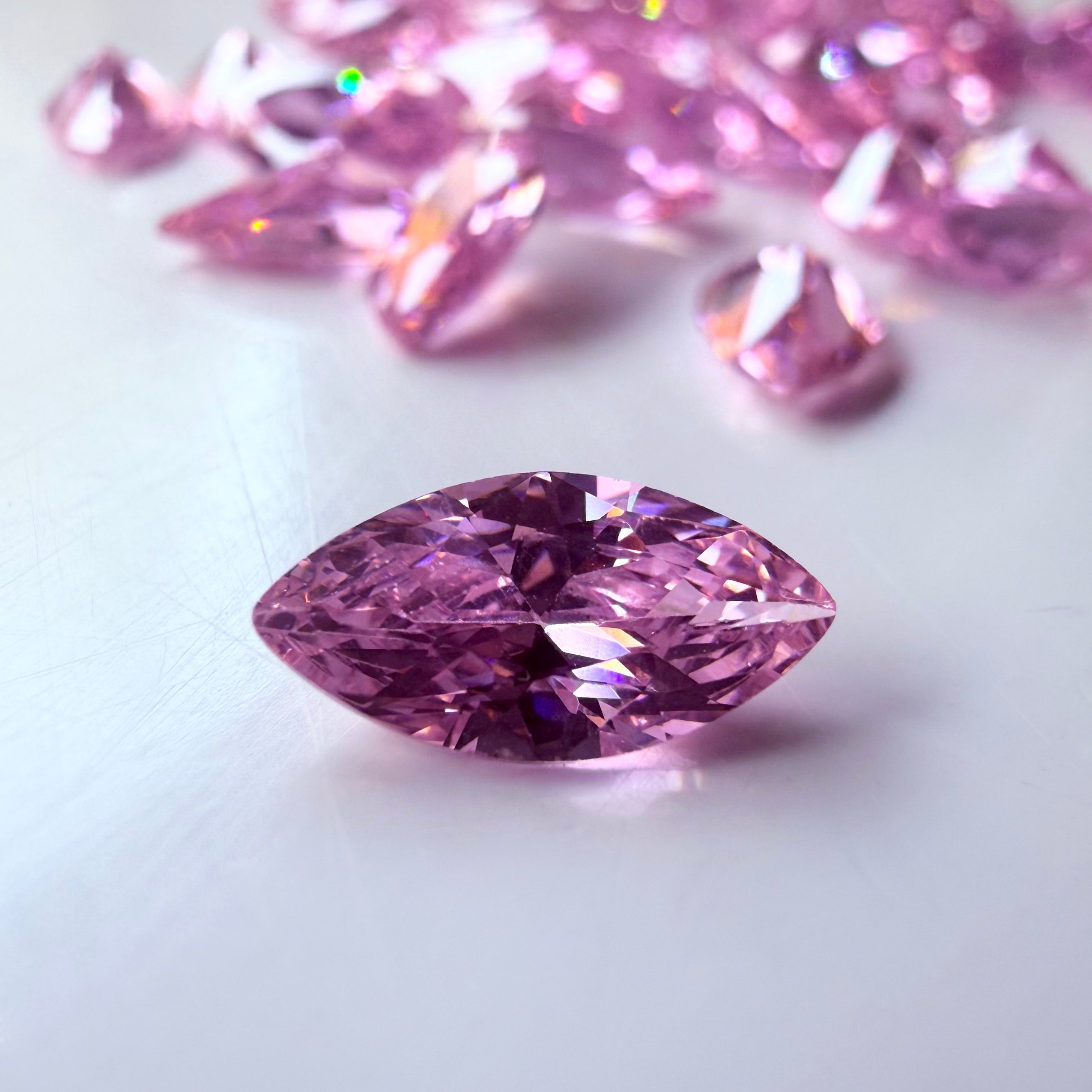 Lab Created Gemstone - Pink Marquise