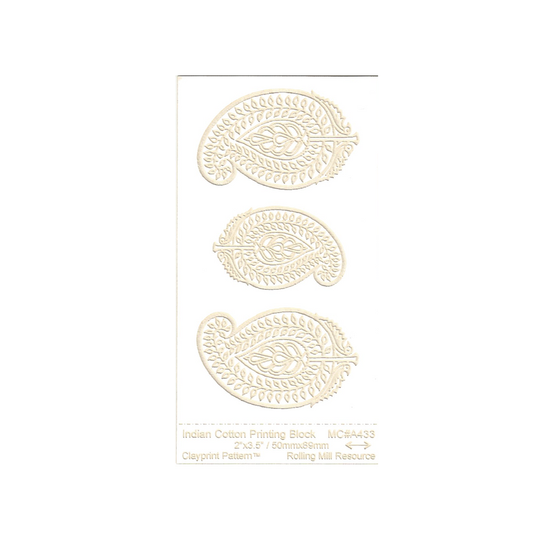 RMR Laser Texture Paper - Indian Cotton Printing Block - 50 x 89mm