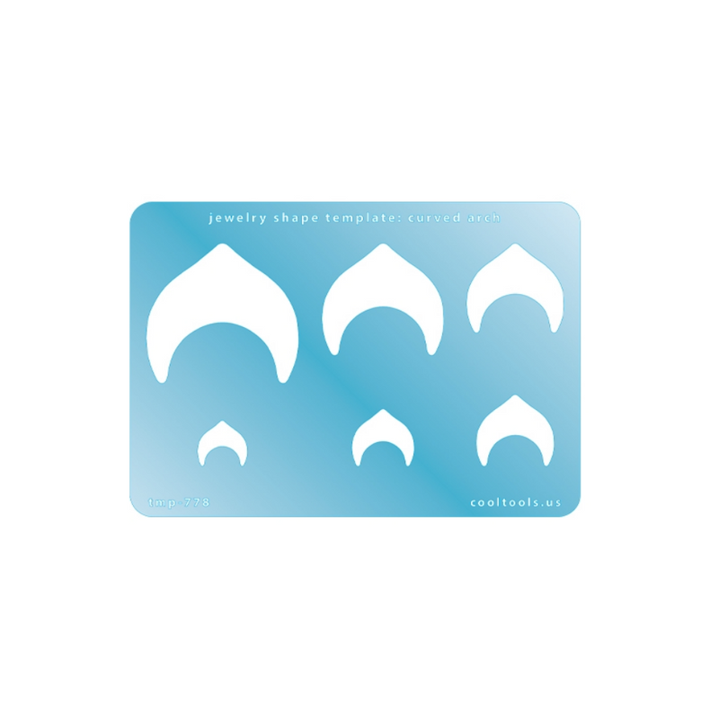 Jewellery Shape Template - Curved Arch