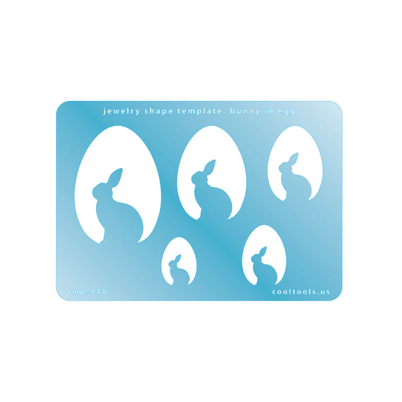 Jewellery Shape Template - Bunny in Egg - 103-TMP-978
