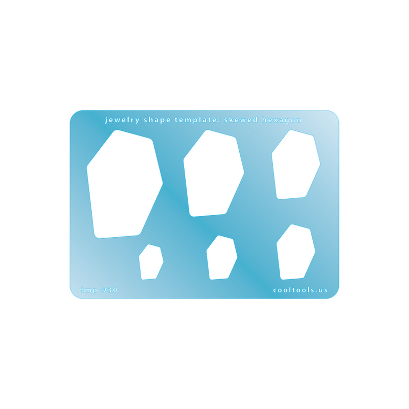 Jewellery Shape Template - Skewed Hexagon - 103-TMP-930