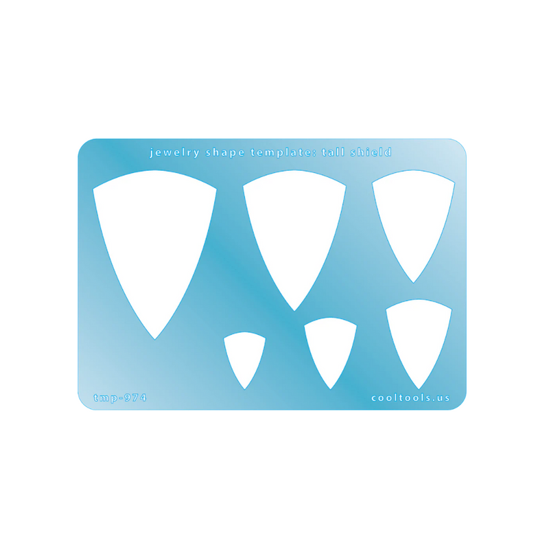 Jewellery Shape Template - Tall Shield - 103-TMP-974