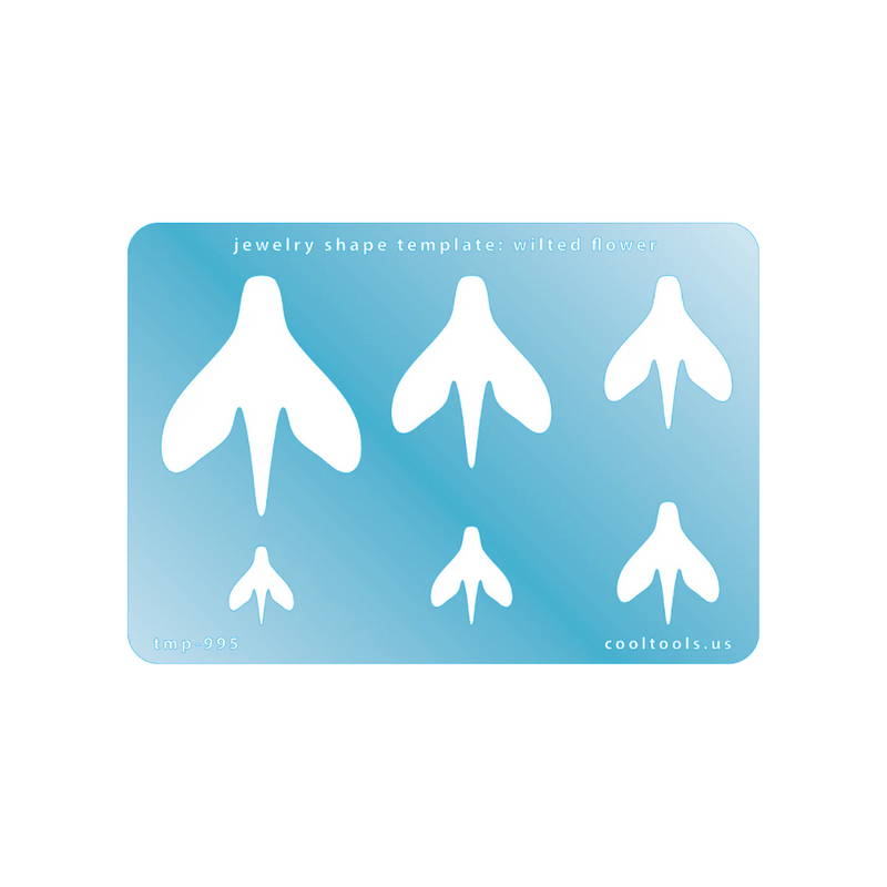 Jewellery Shape Template - Wilted Flower - 103-TMP-995