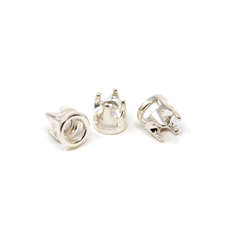Sterling Silver Crown 4-Prong Bezel - 2mm