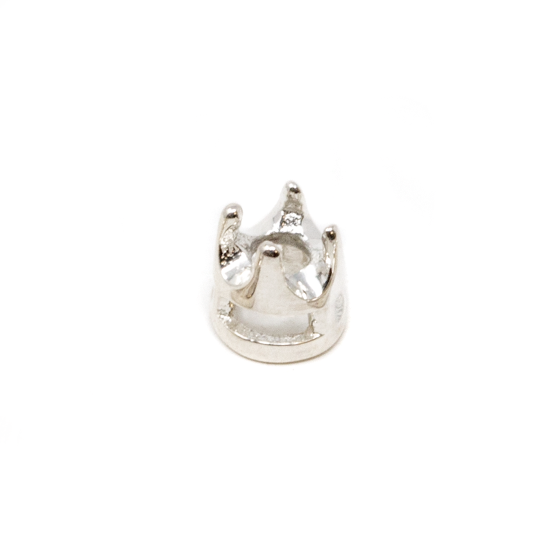 Sterling Silver Crown 4-Prong Bezel - 2mm