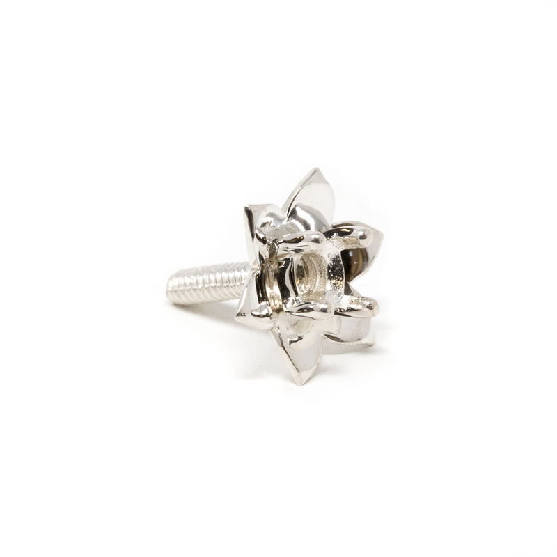 Sterling Silver Flower Prong - LILY - 3mm
