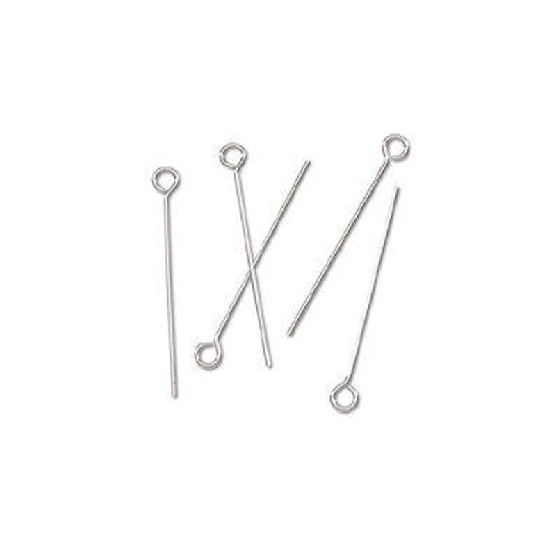Sterling Silver Eyepins - Pack of 10 - 40mm