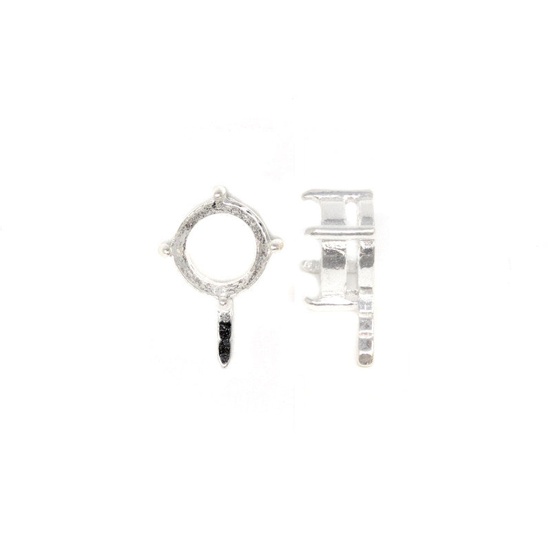 Fine Silver Prong Setting - Round - 10mm