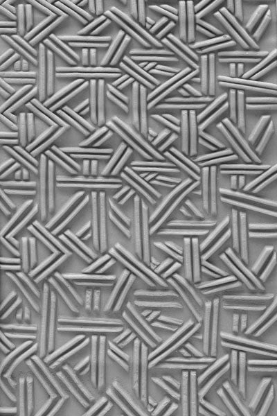 Acrylic Texture Large Roller (KPCR) - Crazy Wicker Weave - 7.5cm