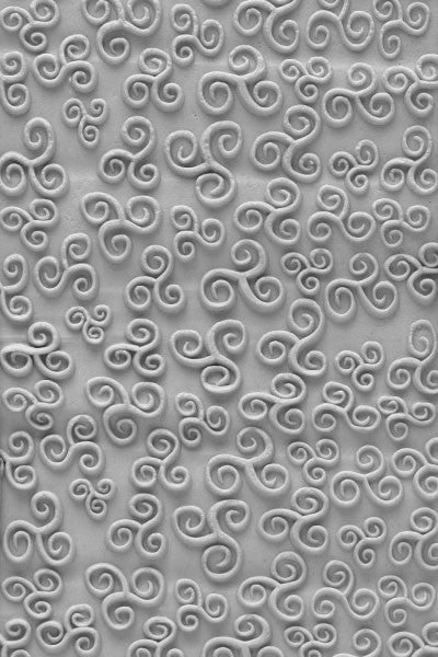 Large Acrylic Texture Roller - Tri-Spiral Skies 7.5cm