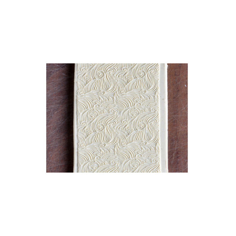 Acrylic Texture Fine Line Roller (KRFL) - Fire - 7.5cm - Example