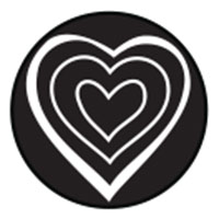 Acrylic Stamp (KS) - Triple Heart - 10mm