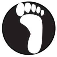 Acrylic Stamp (KS) - Right Foot Print - 10mm