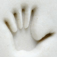 Acrylic Stamp (KS) - Hand Print - 10mm