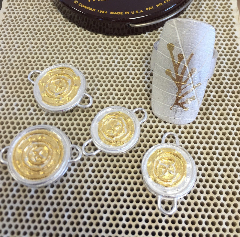 KeumBoo - 24ct gold on Art Clay fine silver. Applied using the Ultralite Studio Kiln